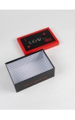 6 PARÇA TEK BOY HEDİYE KUTUSU SETİ LOVE DESEN TASARIMLI